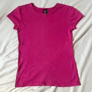 GAP Hot Pink Basic Solid Baby Tee Shirt